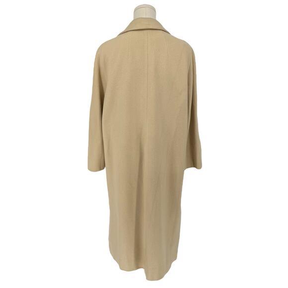 True Vintage 50s 60s Wool-Feel Coat Beige Funky Huge Buttons *NO TAGS* Apres Ski - Picture 2 of 8